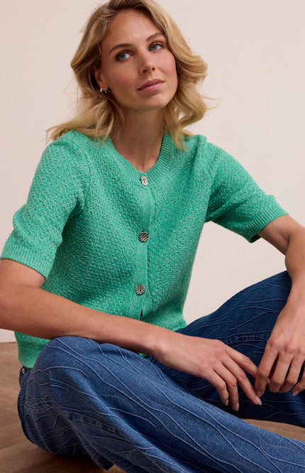 Tramontana Vest Fancy Yarn Emerald Y08-19-701 1 Stretchshop.nl