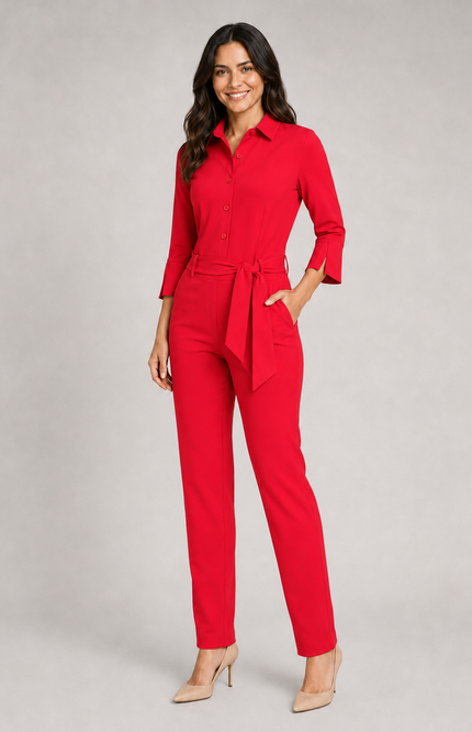 Travel Jumpsuit Red 202033