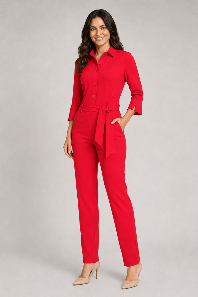 Travel Jumpsuit Red 202033