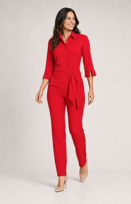 Travel Jumpsuit Red 202033