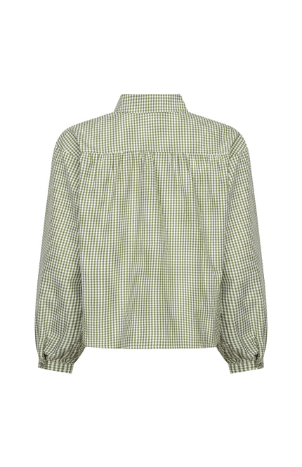 Ydence Blouse Brenda Green Check Stretchshop.nl