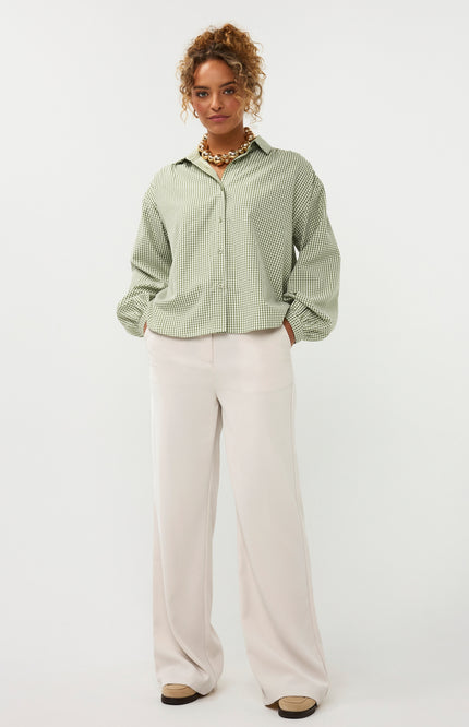 Ydence Blouse Brenda Green Check Stretchshop.nl