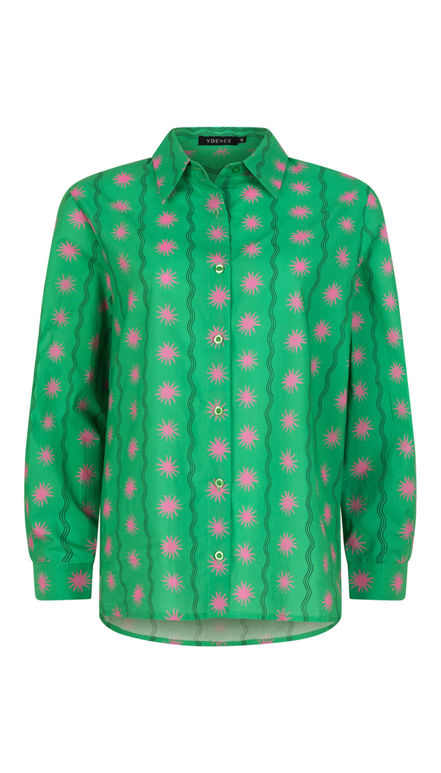 Ydence Blouse Celia Green Print Stretchshop.nl