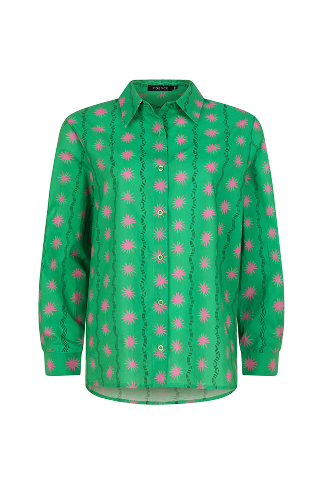 Ydence Blouse Celia Green Print Stretchshop.nl