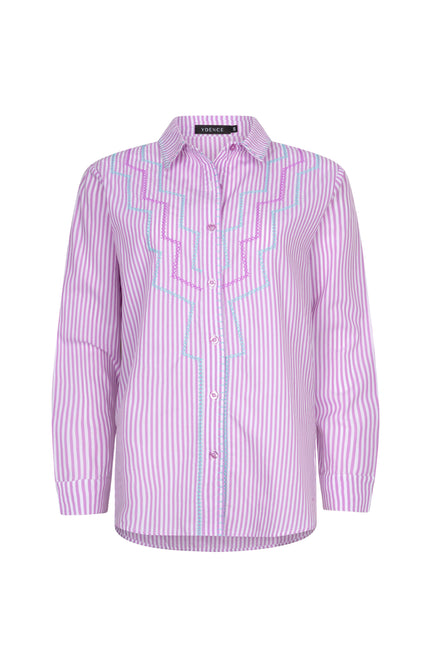 Ydence Blouse Gaby Violet Stretchshop.nl