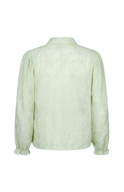 Ydence Blouse Isamae Soft Green Stretchshop.nl