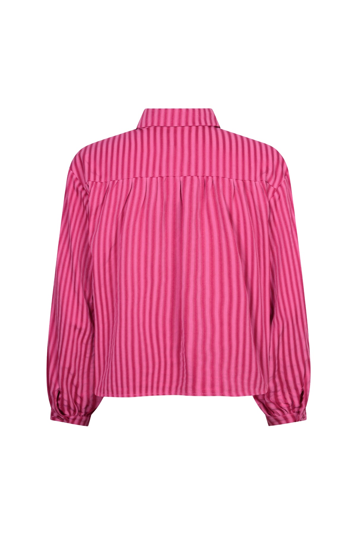 Roze blouse Madelena van Ydence met losse pasvorm en lange mouwen, geschikt voor casual of zakelijke stijl.