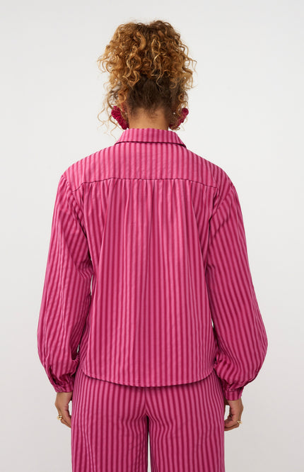 Ydence Blouse Madelena Berry Pink Stretchshop.nl