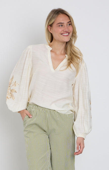 Ydence Blouse Rose Ecru Stretchshop.nl