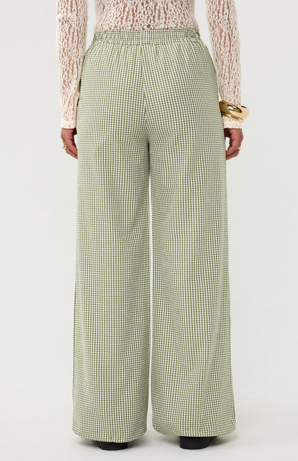 Ydence Broek Celeste Green Check Stretchshop.nl
