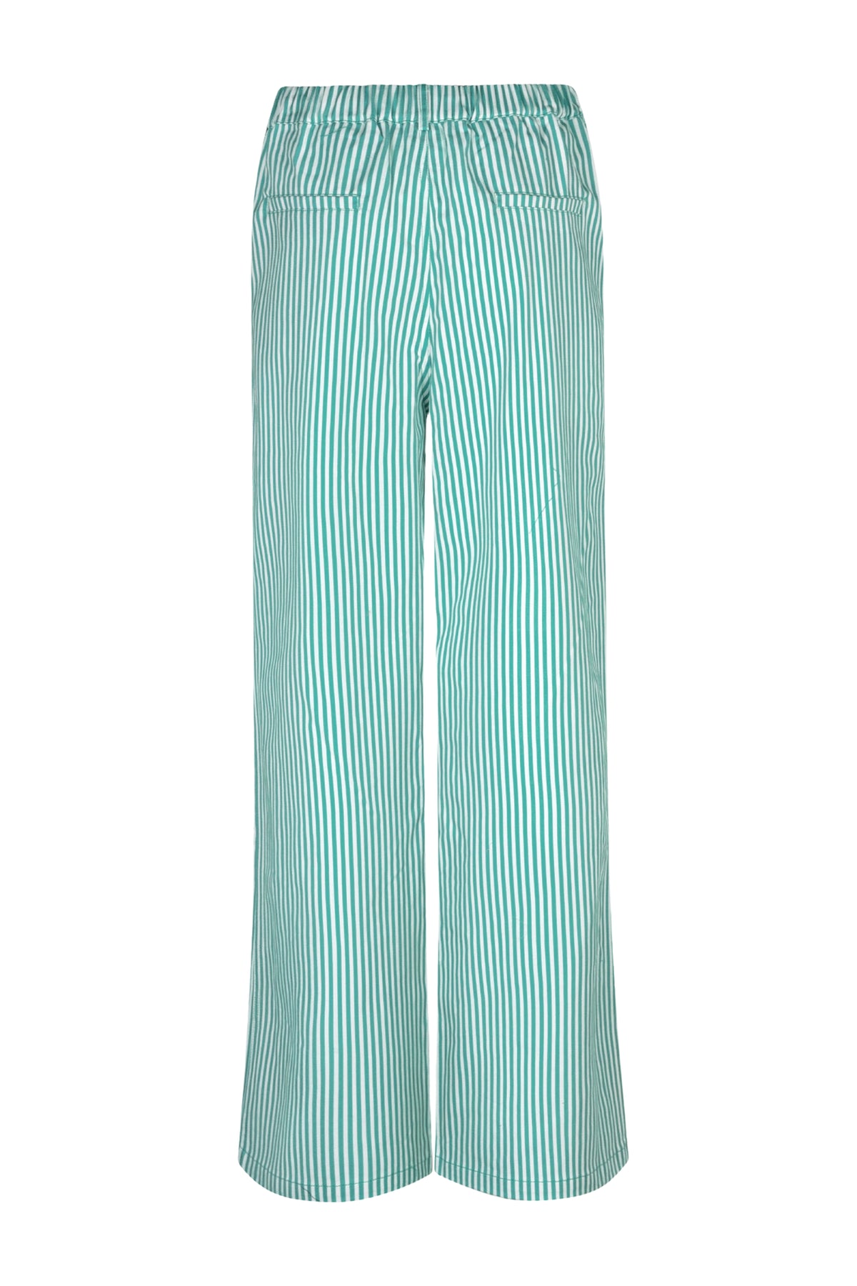 Ydence Djamilla broek in zeegroen, zachte stof met elastische taille, casual stijl voor dames.