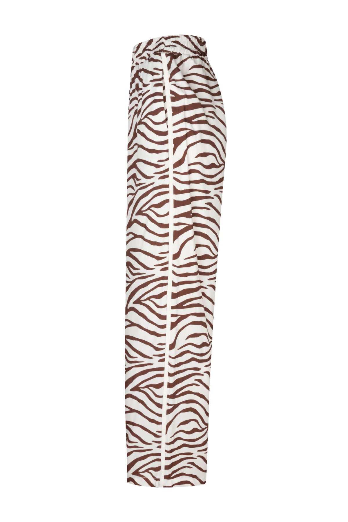Lulu zebra broek van Ydence met zwart-wit dierenprint, comfortabele en stijlvolle damesbroek voor casual draagstijl.
