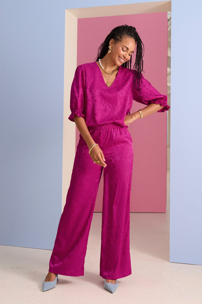 Ydence Broek Robin Fuchsia Purple Stretchshop.nl