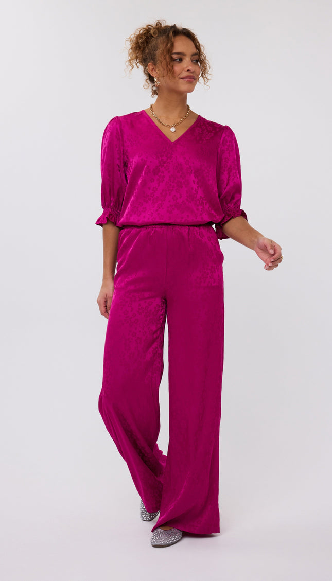 Ydence Broek Robin Tall Fuchsia Purple Stretchshop.nl