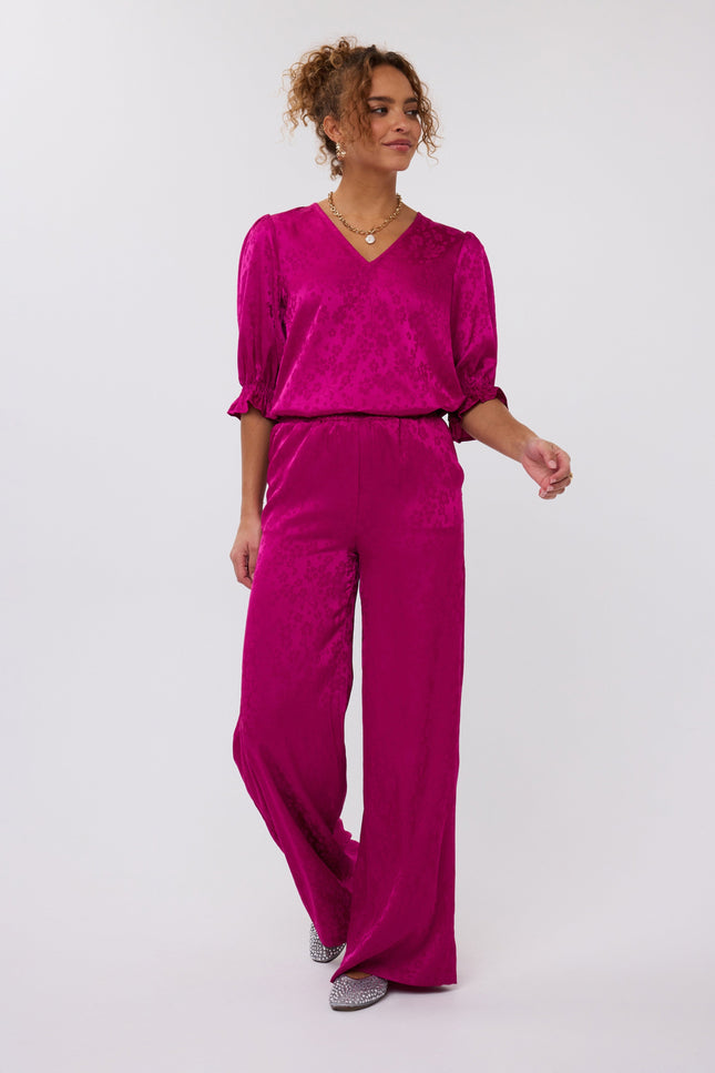 Ydence Broek Robin Tall Fuchsia Purple Stretchshop.nl