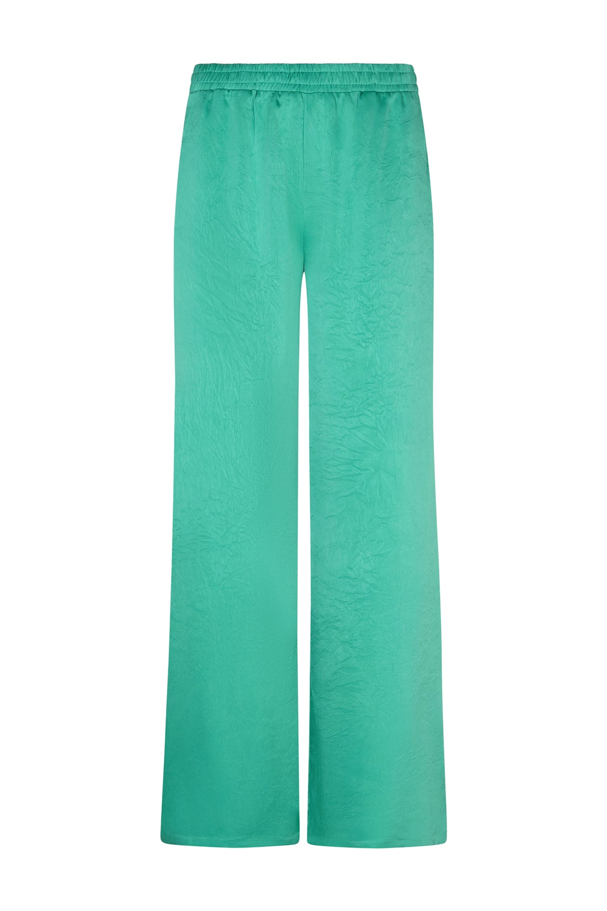 Ydence broek Wendy Sea Green met comfortabele pasvorm en elastische taille, in frisse zeegroen kleur.