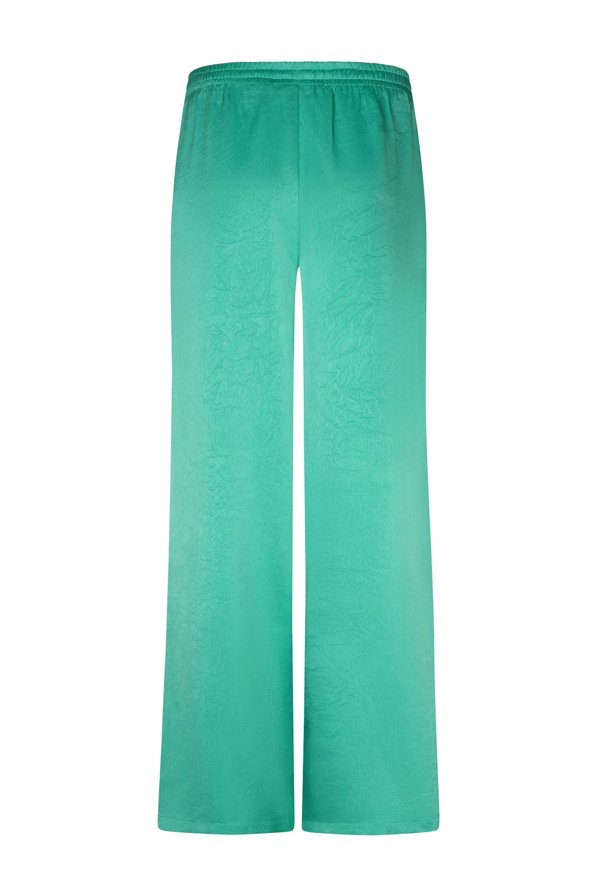 Groene Ydence broek Wendy in comfortabele, losse pasvorm met elastische taille en zakken, geschikt voor casual draagstijl.
