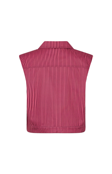 Ydence Gilet Marit Coral Pink Burgundy Stretchshop.nl