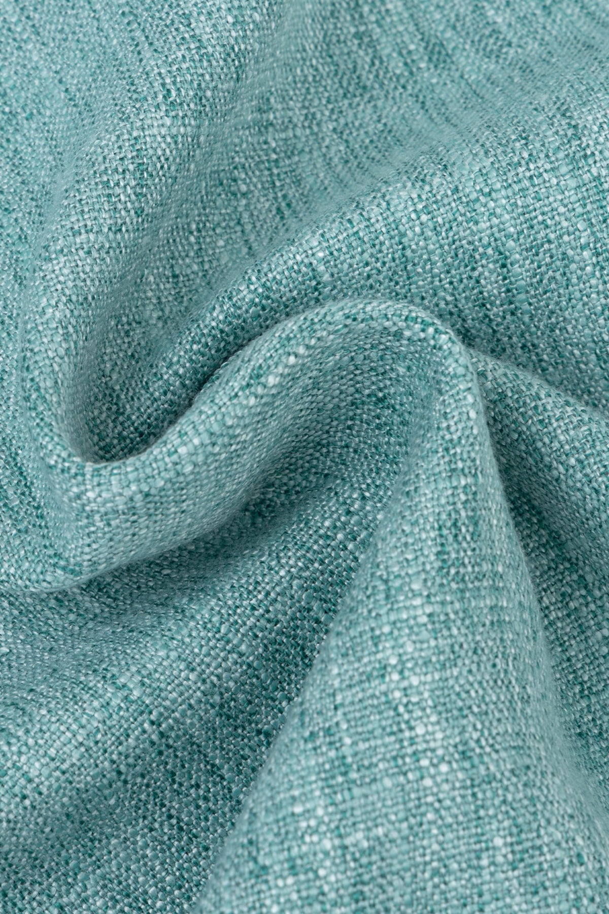Ydence Jinte turquoise melange jas met stijlvolle pasvorm en ritssluiting, geschikt voor winter en herfst.