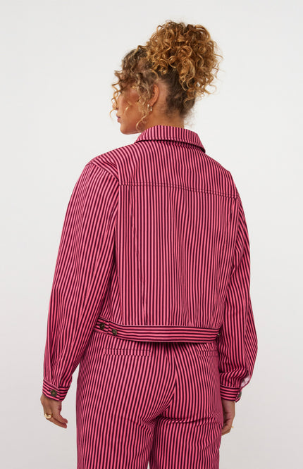 Ydence Jacket Kalina Coral Pink Burgundy Stretchshop.nl