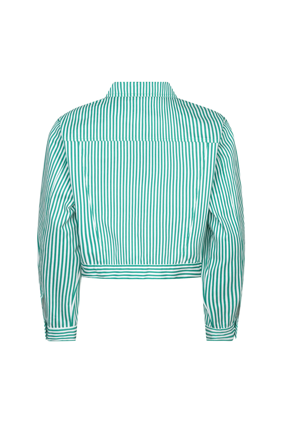 Ydence Kalina jas in zeegroen met capuchon en ritssluiting, casual winterjas voor dames