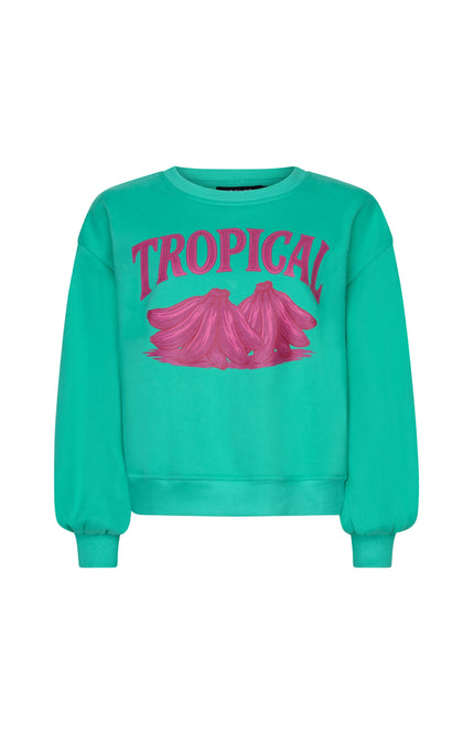 Ydence Sweater Tropical Sea Green Stretchshop.nl
