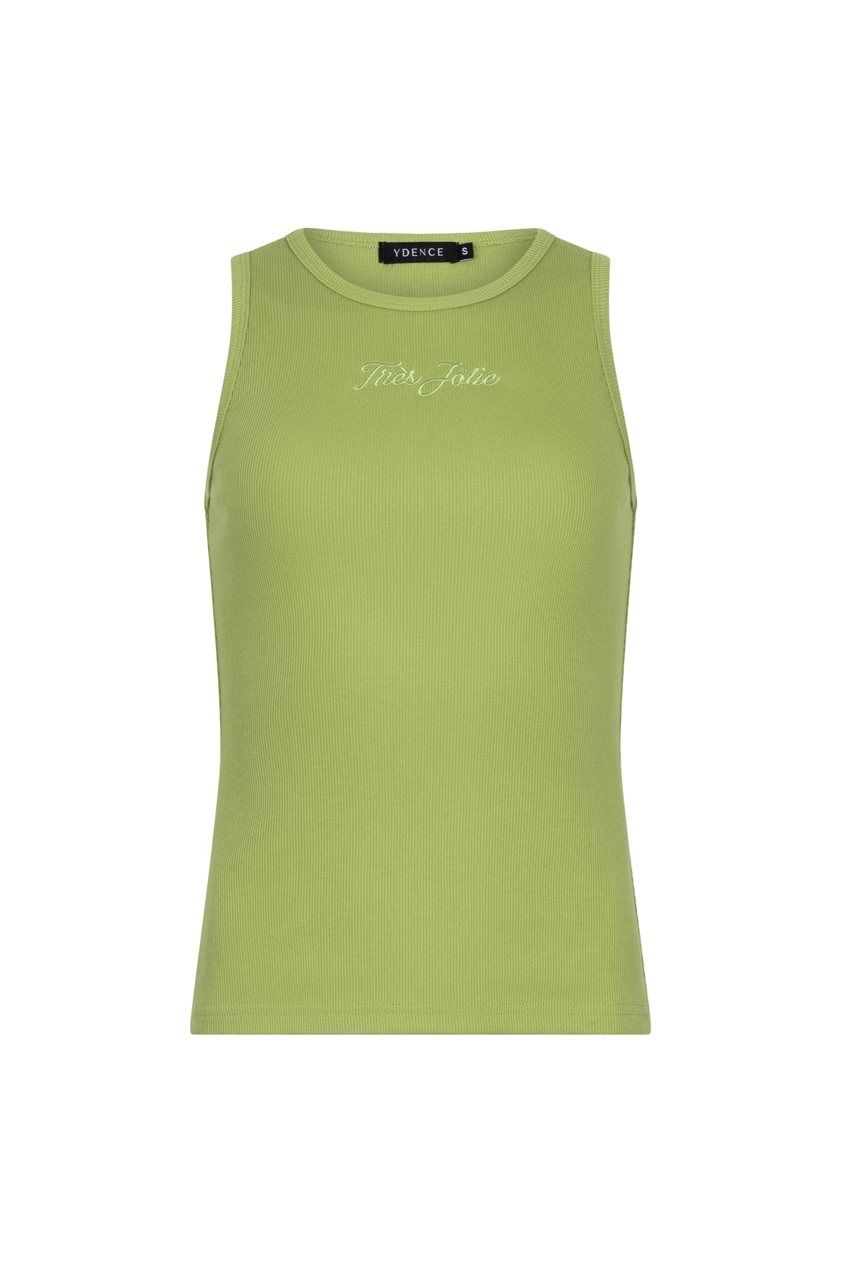Groene top van Ydence, Tres Jolie, met een stijlvolle pasvorm en zachte stof, zichtbaar op de afbeelding.