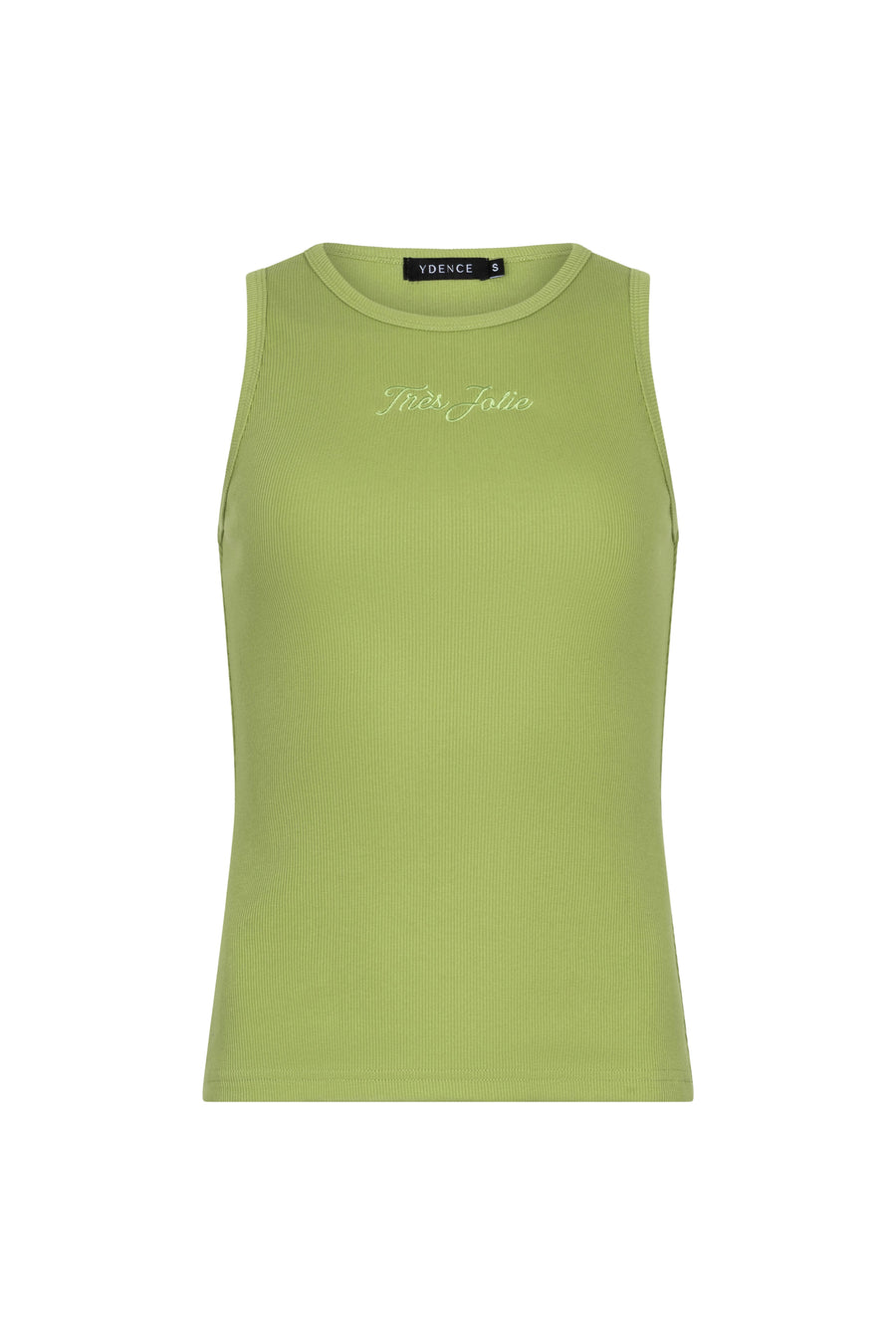 Groene top van Ydence, Tres Jolie, met een stijlvolle pasvorm en zachte stof, zichtbaar op de afbeelding.