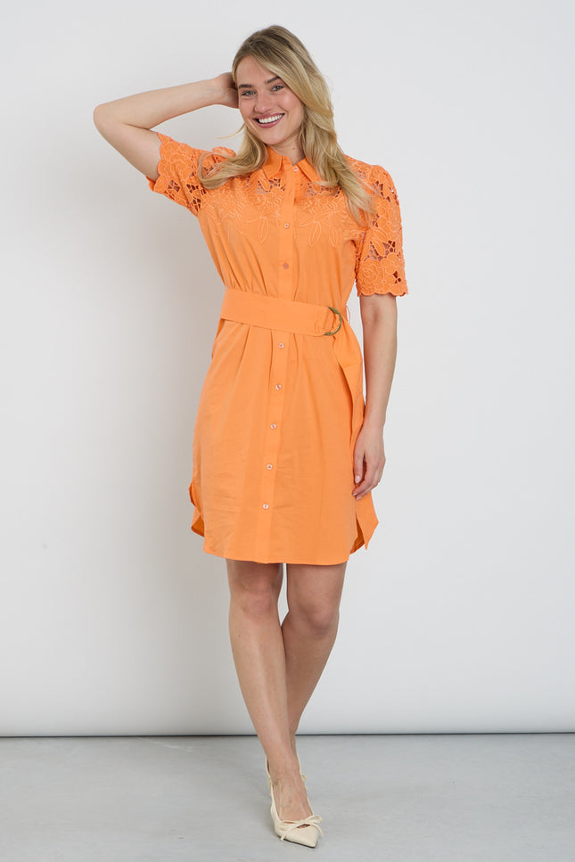 You're My Lobster by K-design Jurk Met Borduursel & Design Nectarine C733L Stretchshop.nl