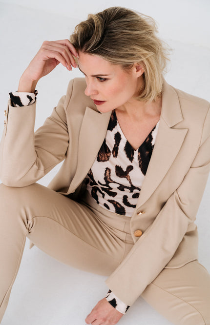 Zizo Blazer viva dark sand D11 Stretchshop.nl