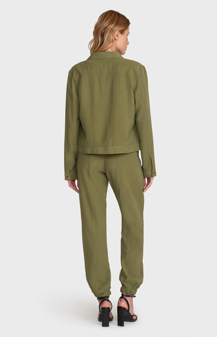 Zizo Broek corinne l/30 pale green d6 Stretchshop.nl