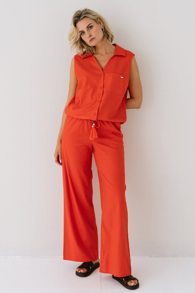 Zizo Broek Dewie Coral Stretchshop.nl