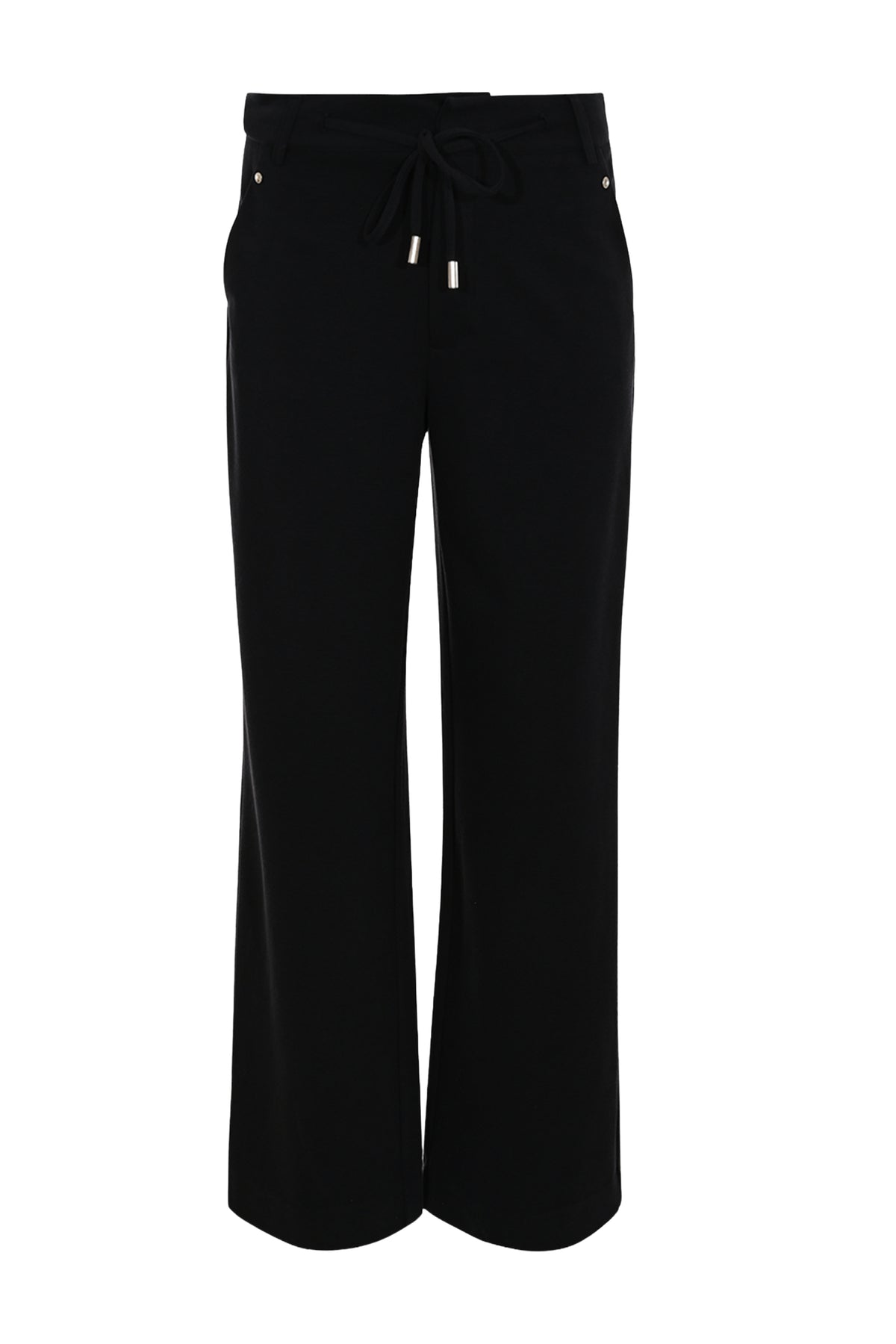 Navy blauwe broek Pajla van Maicazz & Zizo, getoond op een model, met een comfortabele pasvorm en casual stijl.
