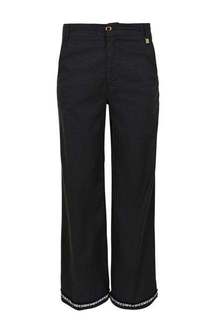Zizo Broek Taylan Black Offwhite Stretchshop.nl