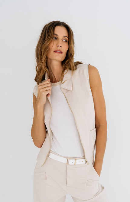 Zizo Gilet Nice Light Sand Stretchshop.nl