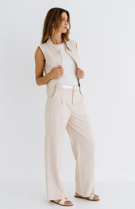 Zizo Gilet Nice Light Sand Stretchshop.nl