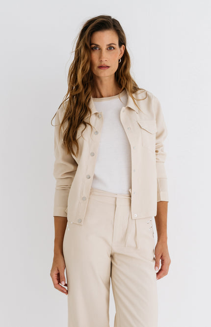 Zizo Jacket Jeresan Light Sand Stretchshop.nl