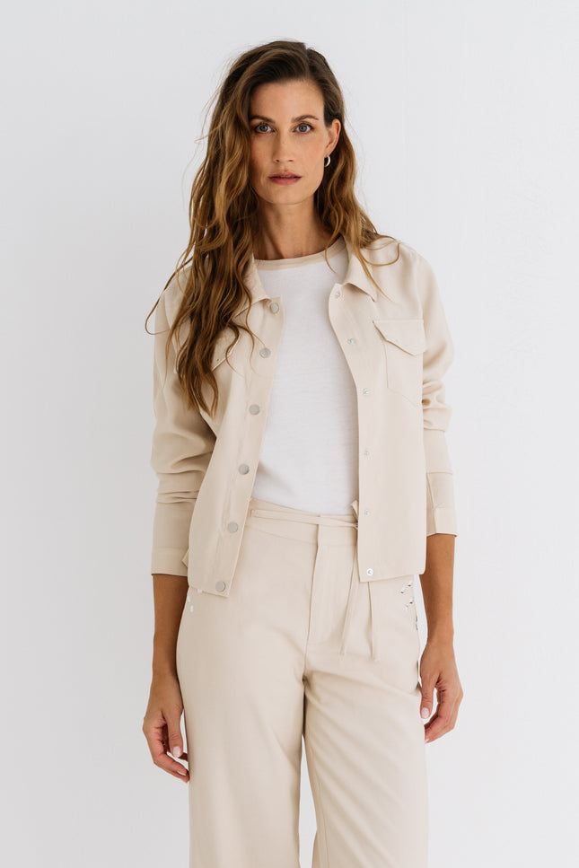 Zizo Jacket Jeresan Light Sand Stretchshop.nl