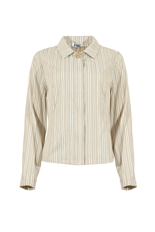 Zizo Jacket Narelle Sand Gold Stripe Stretchshop.nl