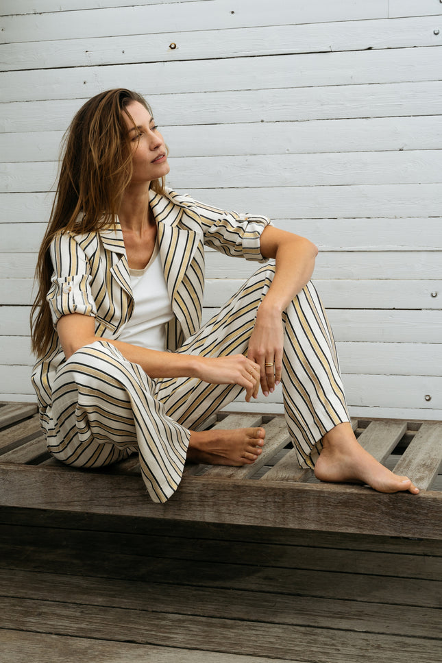 Zizo Jacket Nooske Gold Stripe Stretchshop.nl