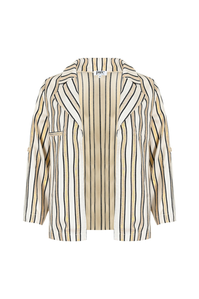 Zizo Jacket Nooske Gold Stripe Stretchshop.nl