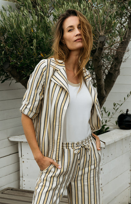 Zizo Jacket Nooske Gold Stripe Stretchshop.nl