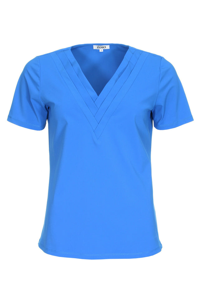 Zoso Travel blouse romee strong blue 242 Stretchshop.nl