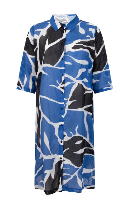 Zoso Blouse Elize Cobalt Black 253 Stretchshop.nl
