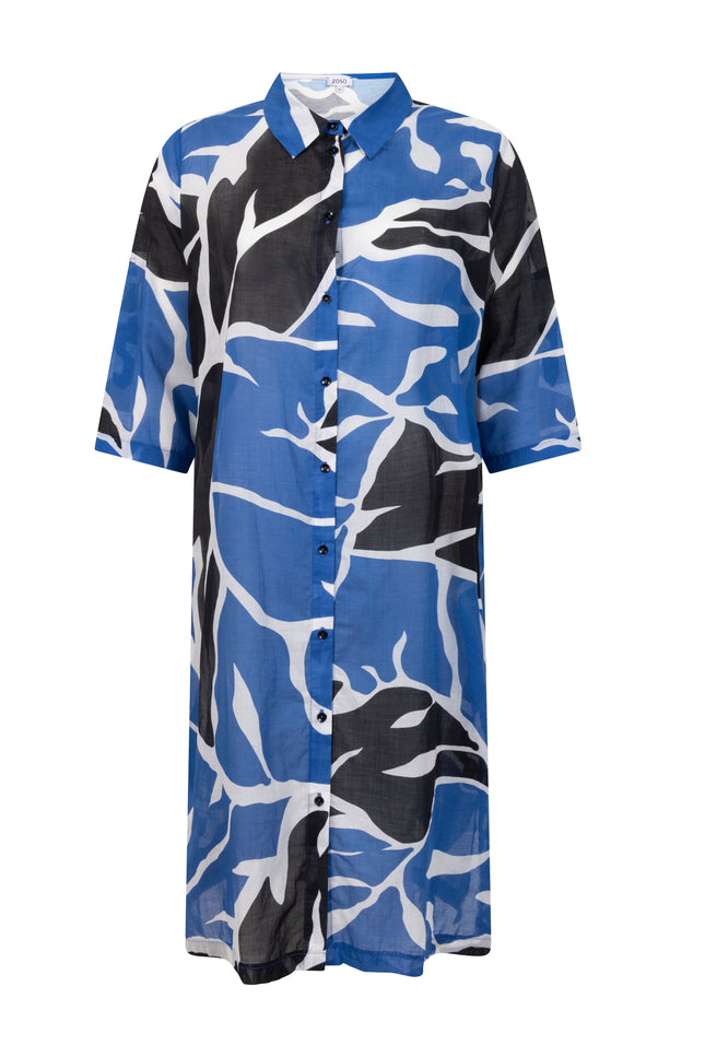 Zoso Blouse Elize Cobalt Black 253 Stretchshop.nl