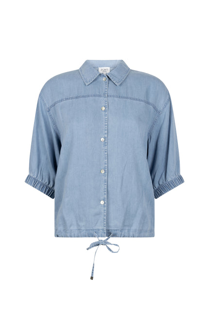 Zoso Blouse Maaike Light Denim 261 Stretchshop.nl