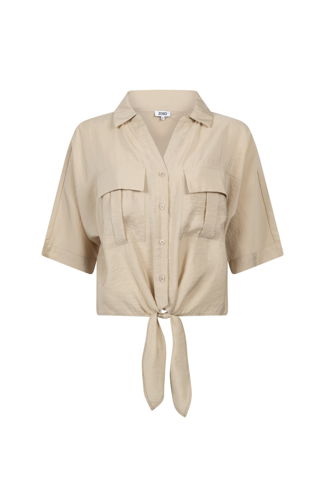 Zoso Blouse Rosalie Sand 252 Stretchshop.nl