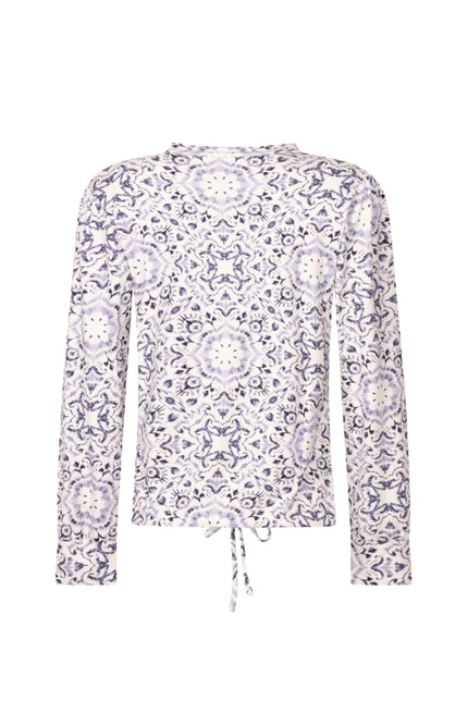 Zoso Blouse Tessa Offwhite Blue 254 Stretchshop.nl