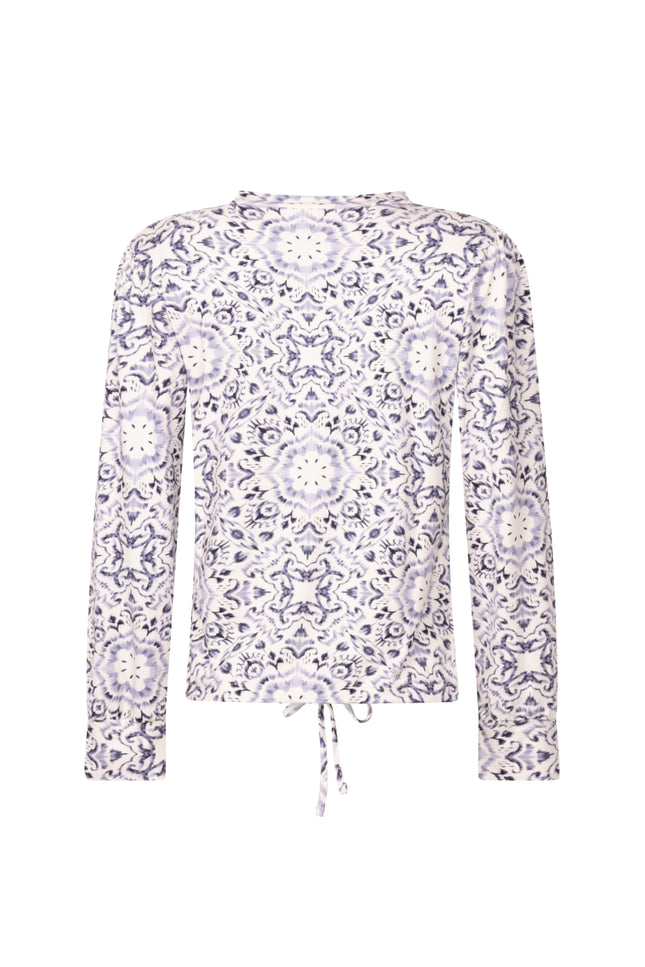 Zoso Blouse Tessa Offwhite Blue 254 Stretchshop.nl