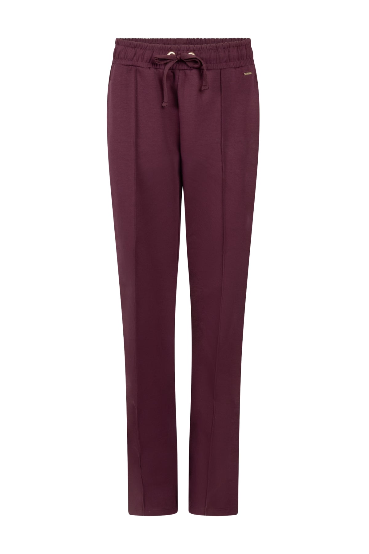 Zoso Broek Noa Bordeaux 264 met rechte snit en elastische taille, zichtbaar in de afbeelding.